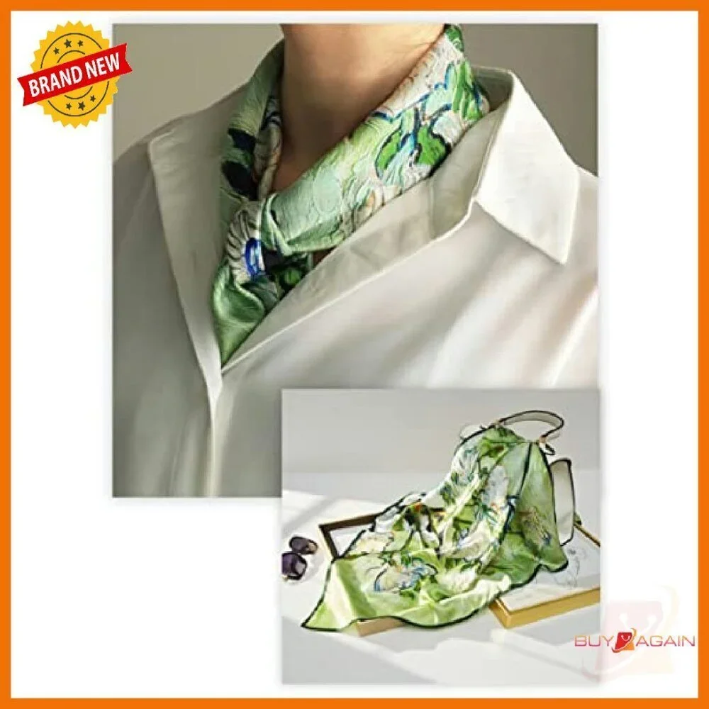 27x27 Mulberry Silk Square Scarf - Lightweight & Versatile Accessory